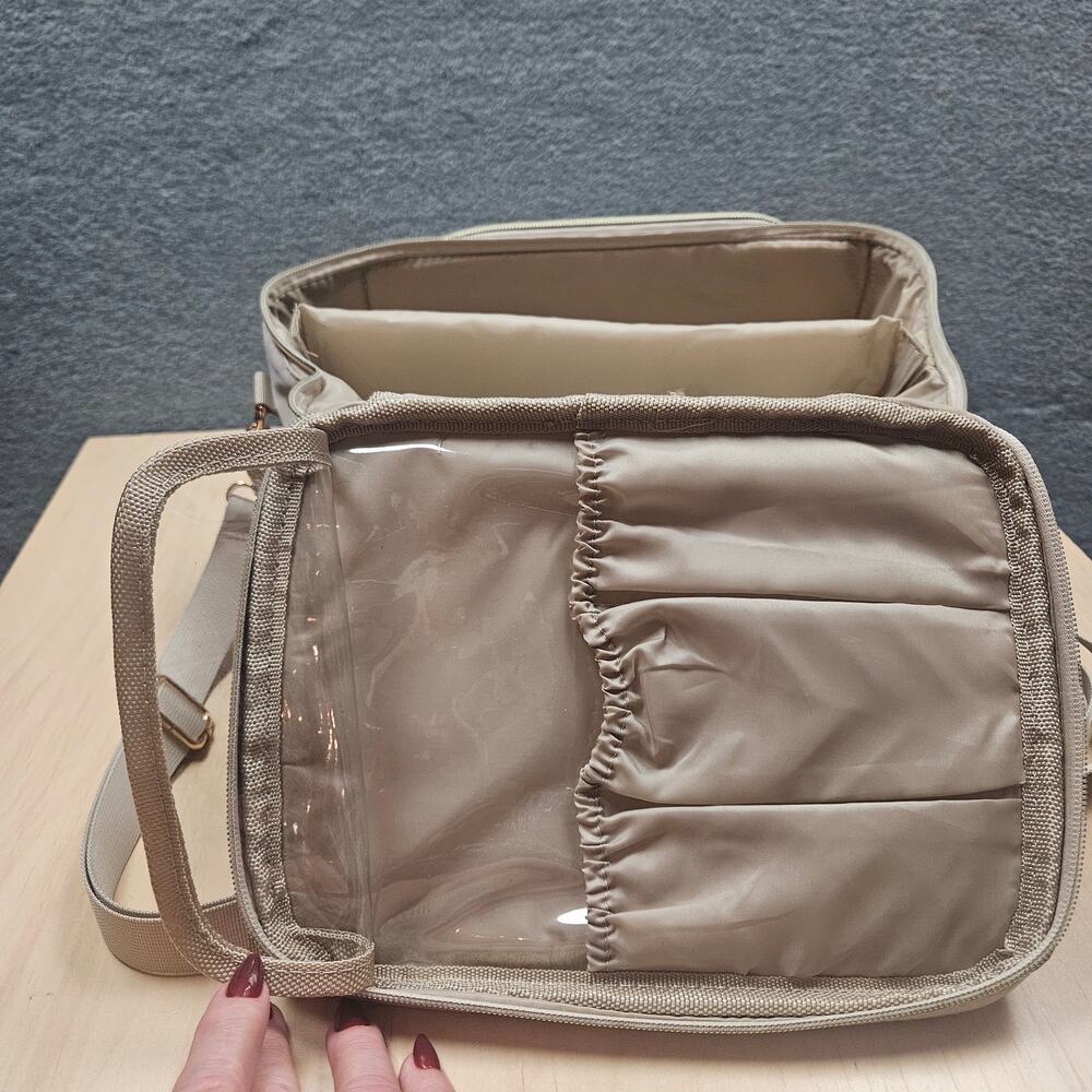 NWT Paris Hilton Quilted Travel Makeup Bag Multifunction Measurements in Photos - Picture 7 of 10